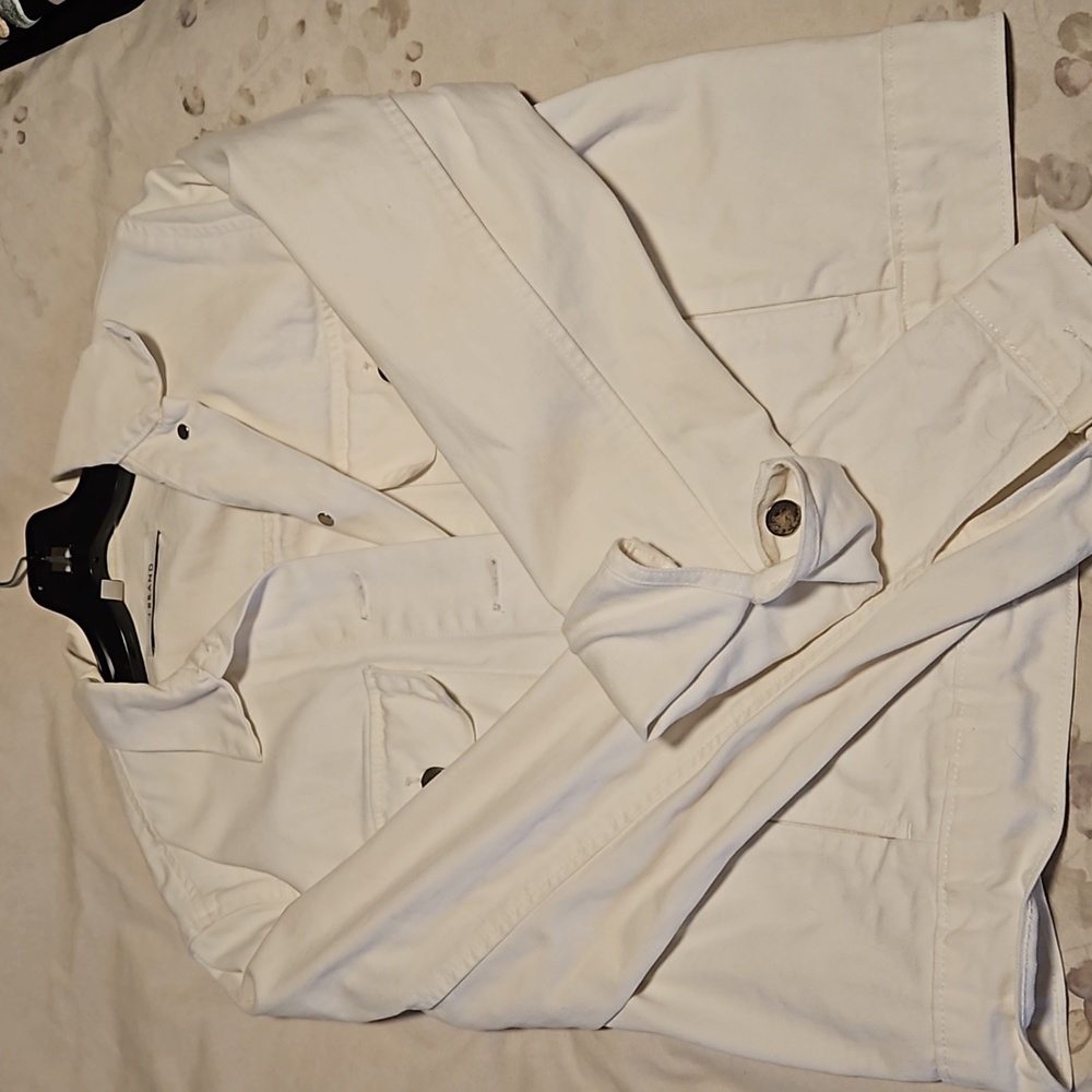 White jean jacket